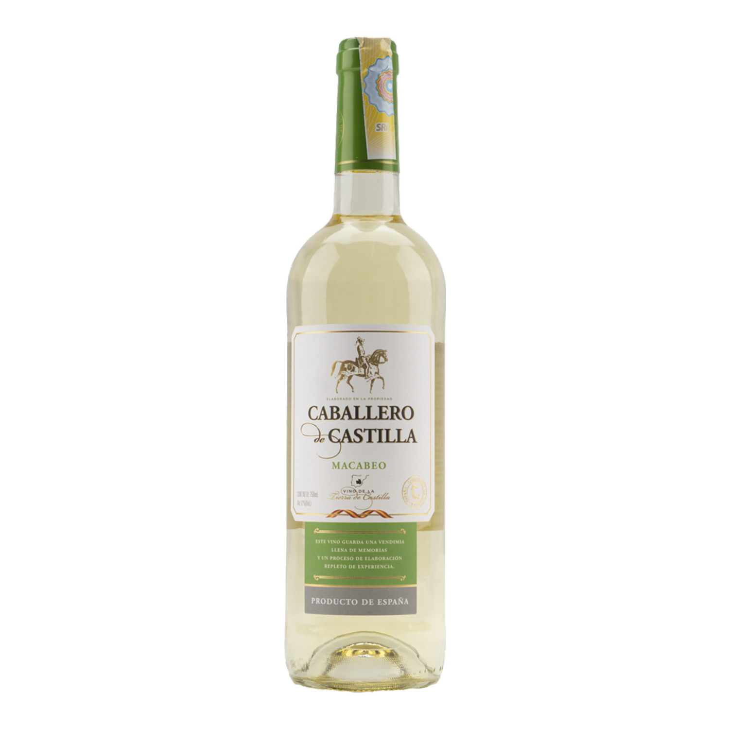 Vino Blanco Blanco Macabeo CABALLERO DE CASTILLA 750 Ml