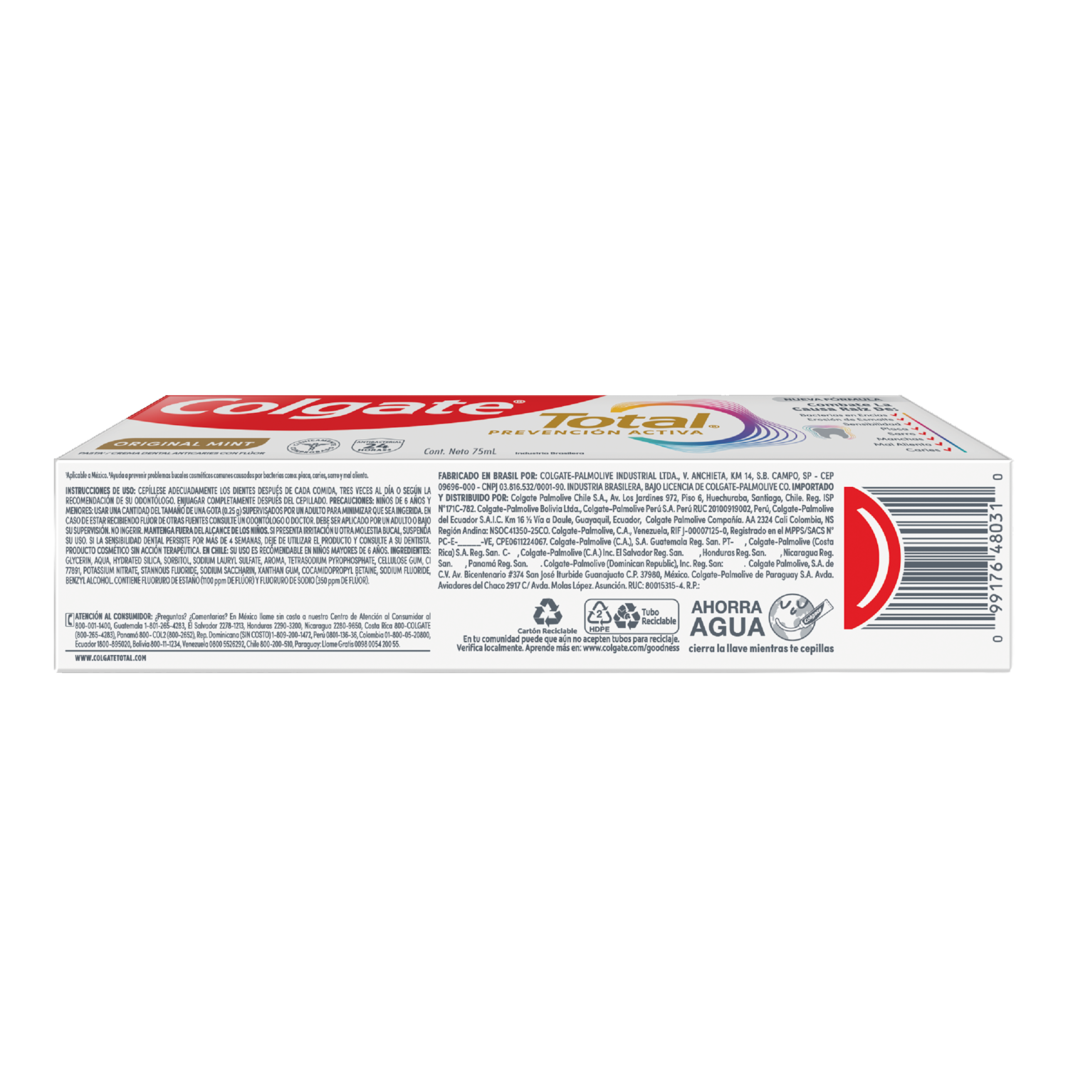 Pasta Dental Total Original Mint COLGATE 75 Ml