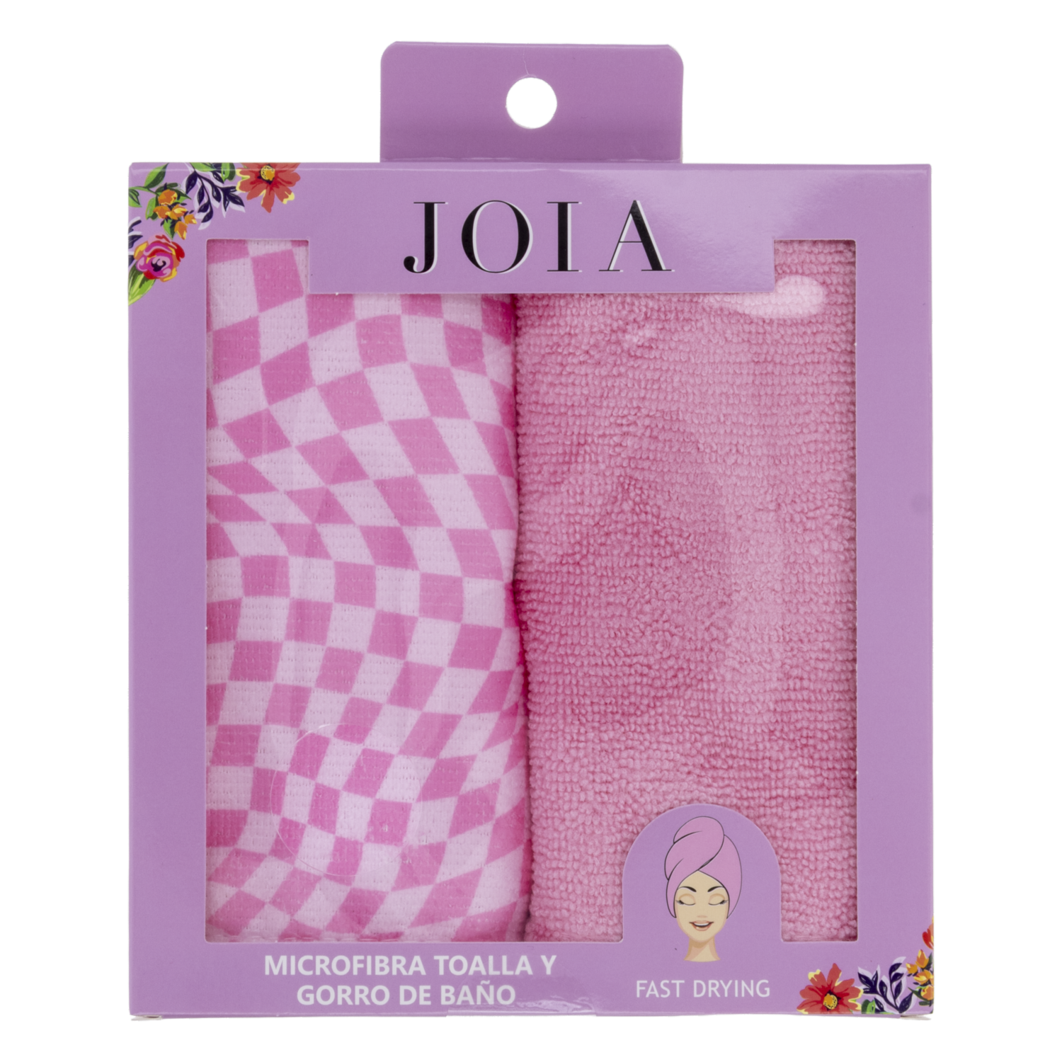 Toalla De Microfibra Y Gorro De Baño Para El Cabello JOIA 2 Piezas