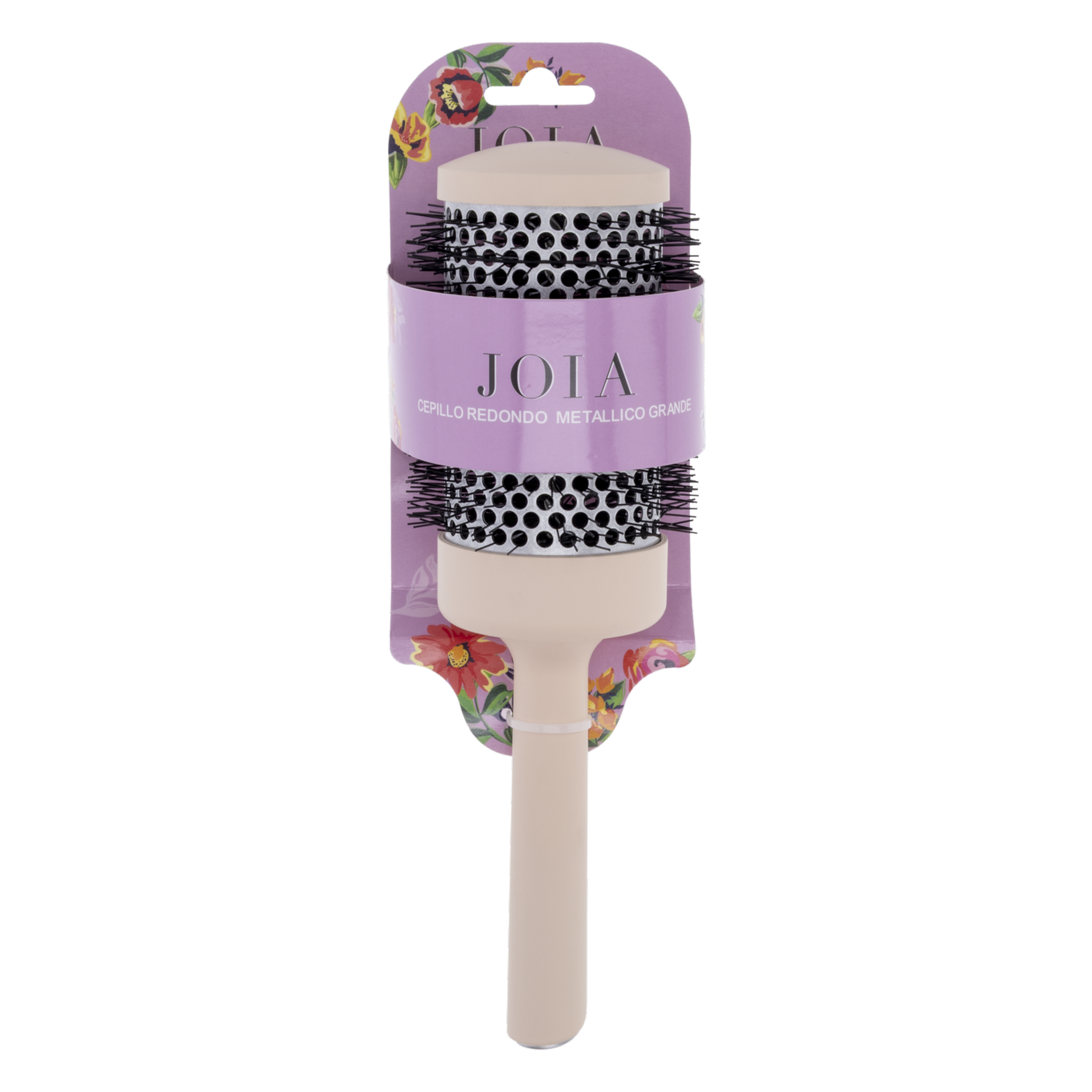 Cepillo De Cabello Redondo Metallico JOIA Grande