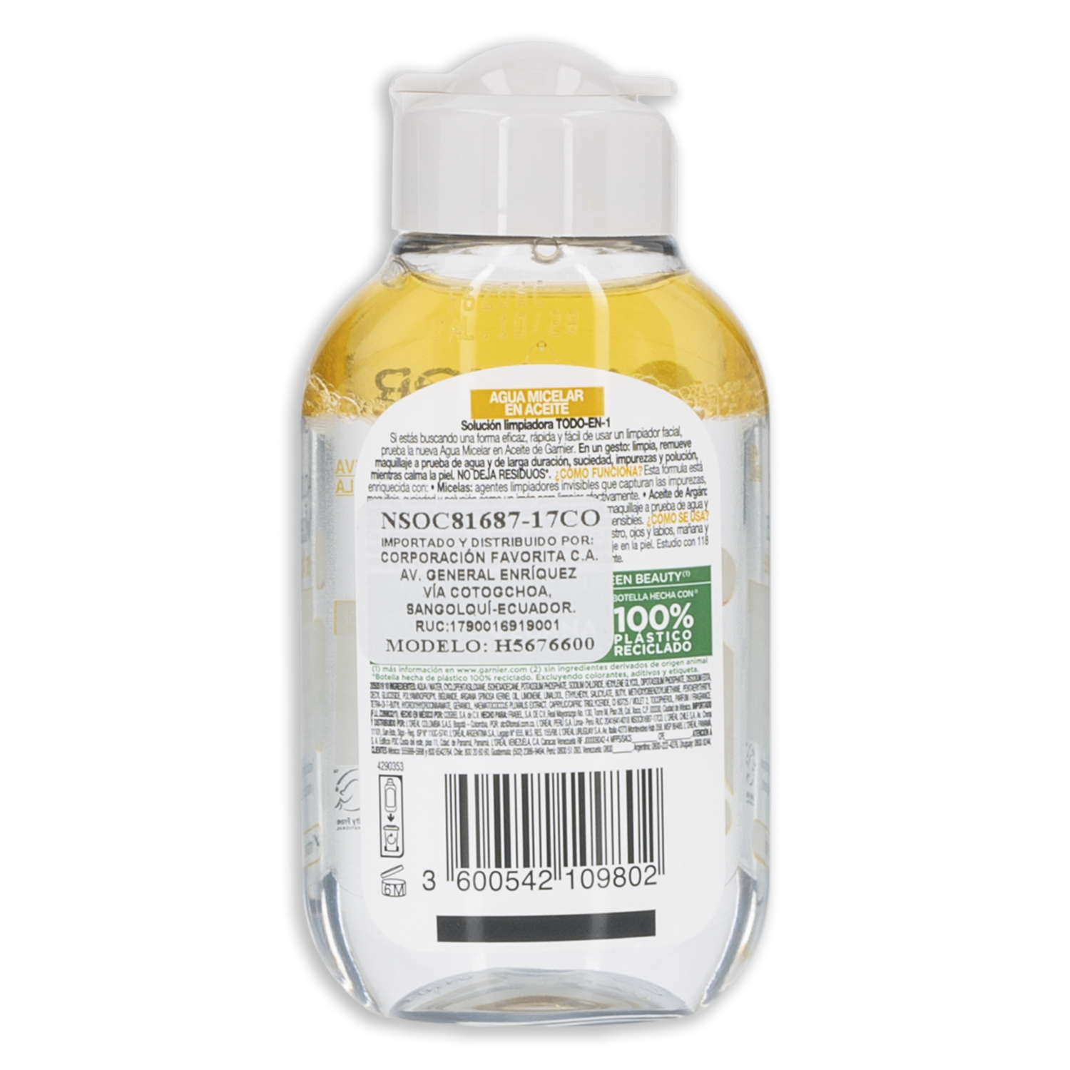 Agua Micelar En Aceite Skin Active GARNIER 100 Ml
