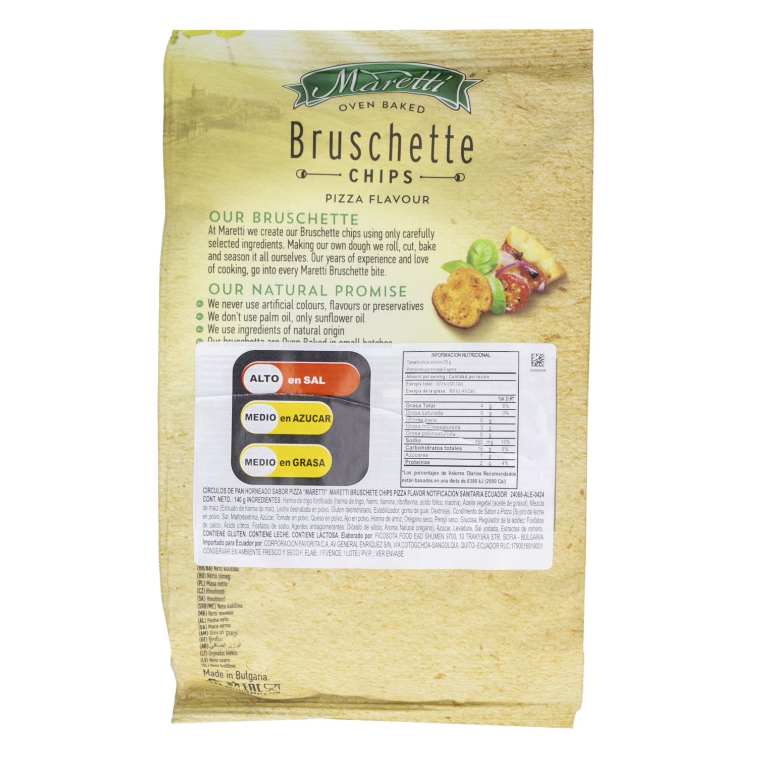 Tostadas Sabor Pizza MARETTI 140 G