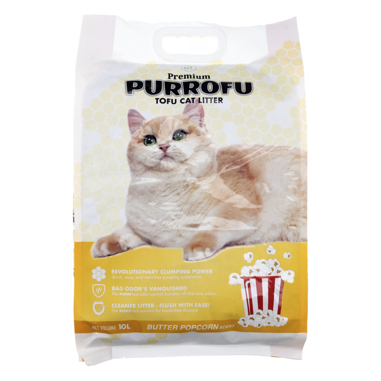 Arena Para Gato Esencia Butter Pop Corn Premium PURROFU 10 L