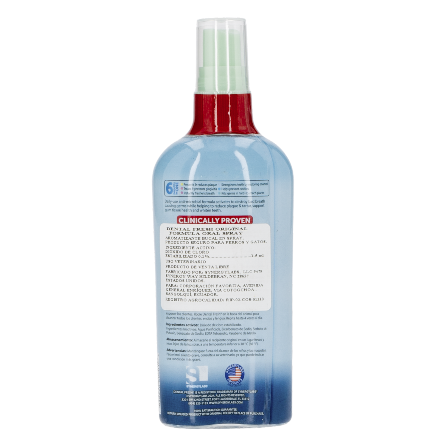 Spray Bucal Para Mascotas Original DENTAL FRESH 118 Ml