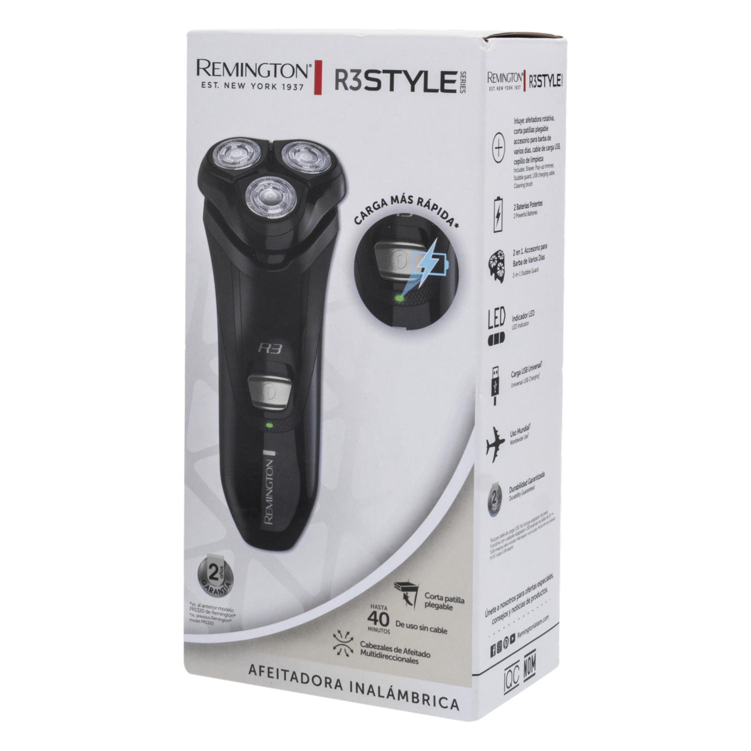 Afeitadora Rotativa Style Series R3  Modelo R31B REMINGTON Unidad