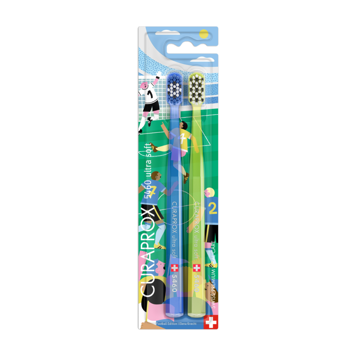 Cepillo Dental Duo Football Edition Ultra Suave 5460 Filamentos CURAPROX X2 Uds
