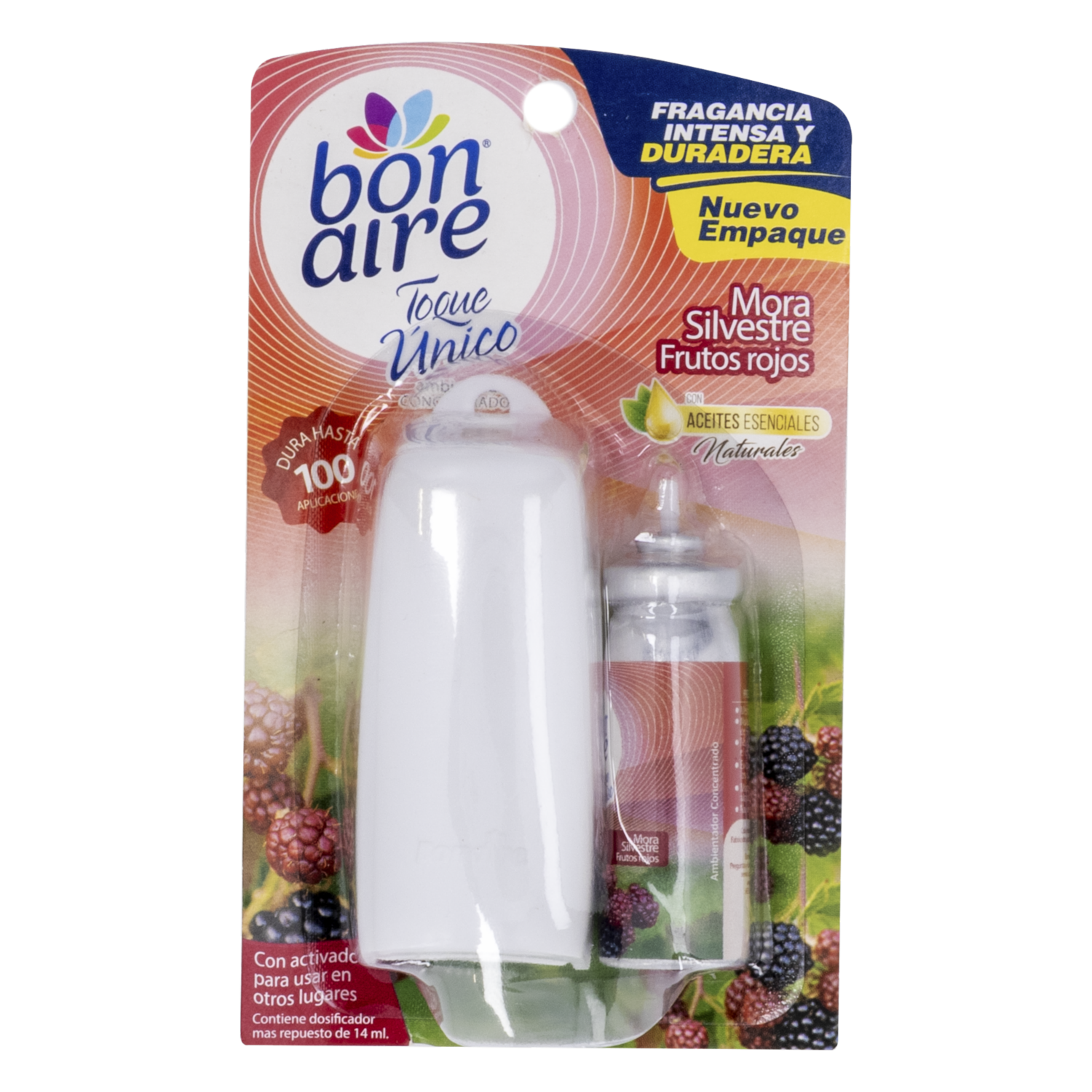 Ambientador Repuesto+Aparato Toque Único Mora Silvestre Frutos Rojos BONAIRE 14 Ml