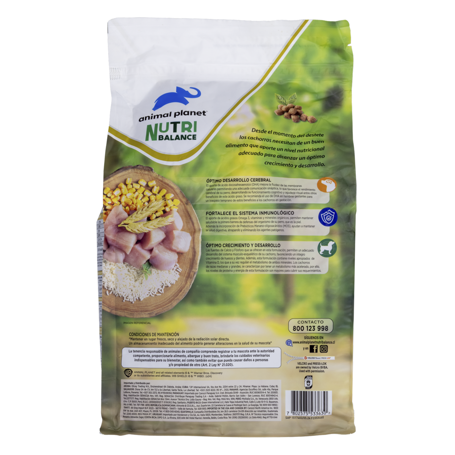 Alimento Para Perros Cachorros Razas Medianas Y Grandes Nutri Balance ANIMAL PLANET 2500 G