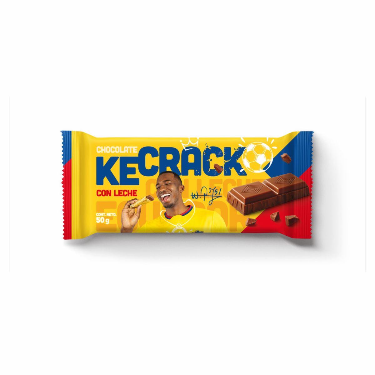 Chocolate Con Leche En Barra Willian Pacho KECRACK 50 G