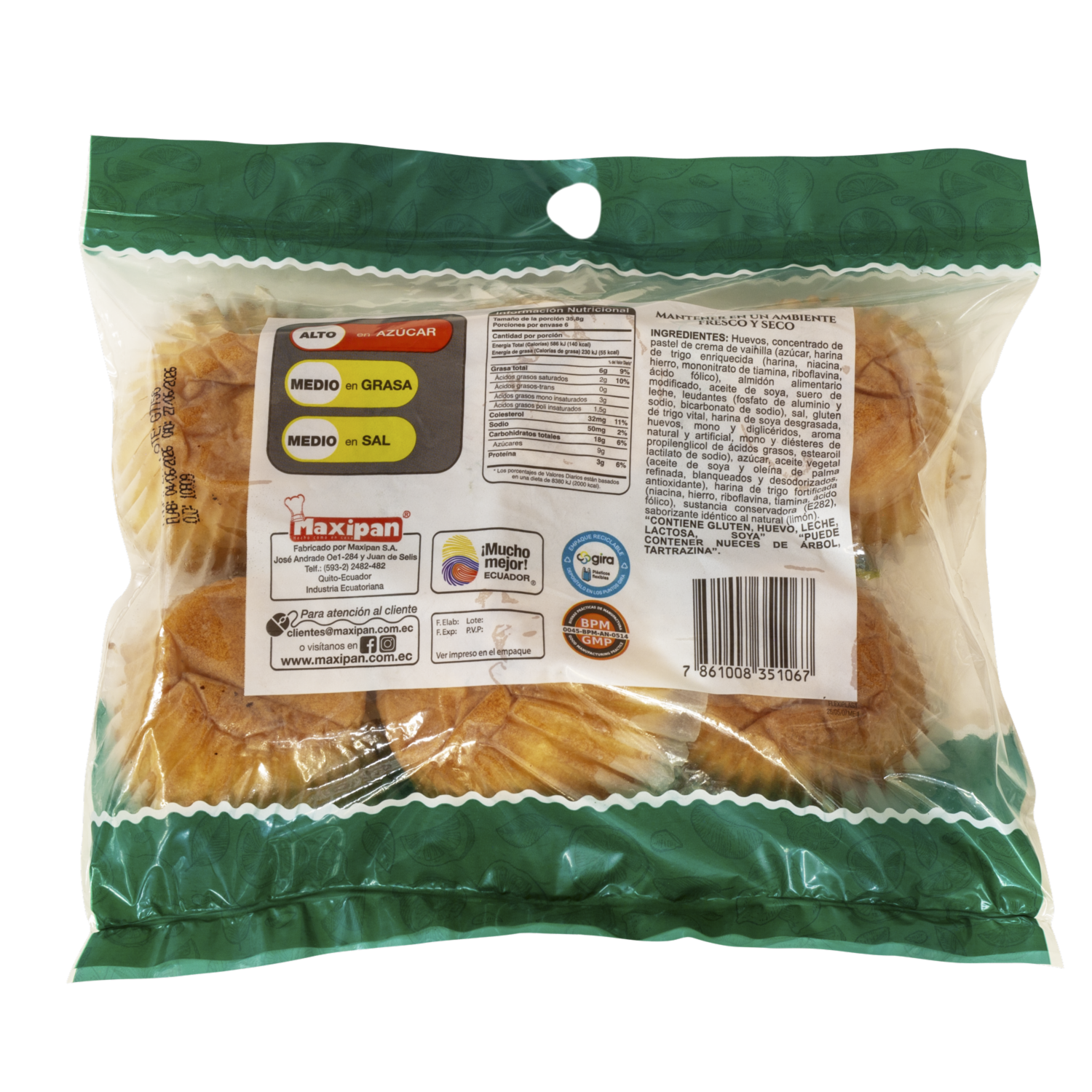 Muffins De Limón Panlin MAXIPAN 215 G