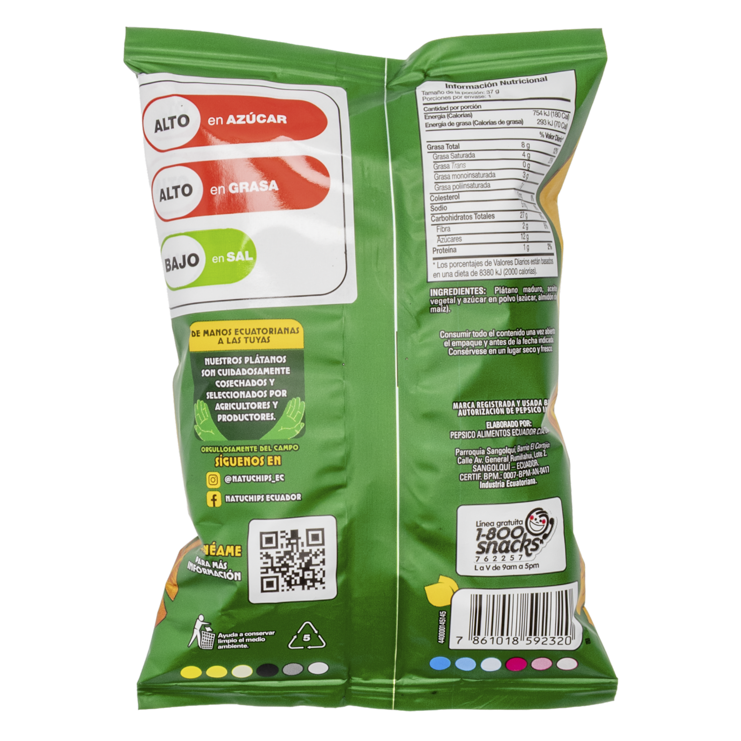 Bocaditos De Plátano Maduro NATUCHIPS 37 G