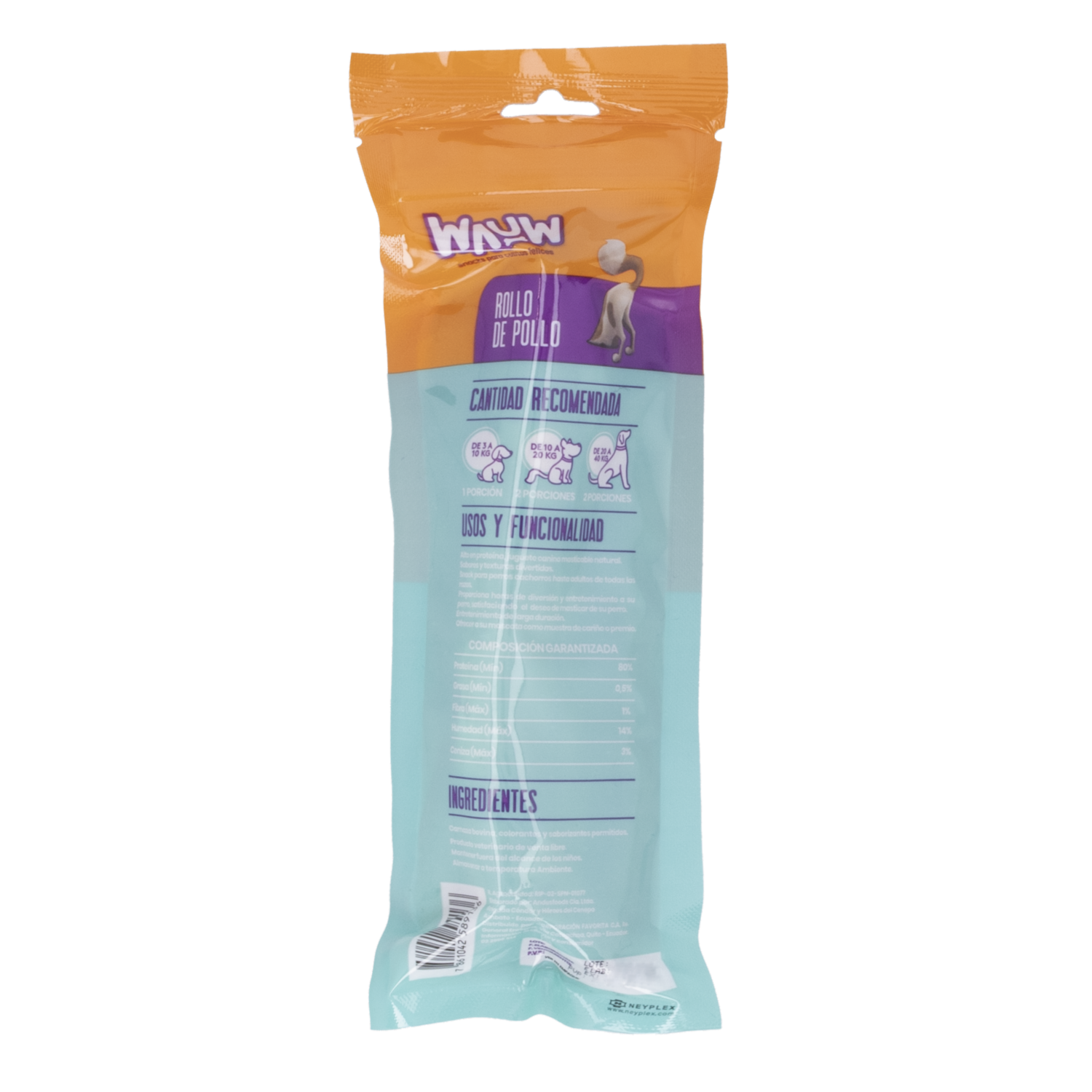 Snack Para Perro Rollos De Carnaza WAUW X 3 Uds