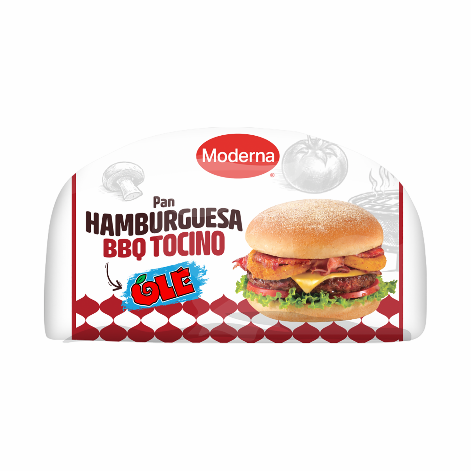 Pan Para Hamburguesa Bbq Bacon MODERNA 320 G