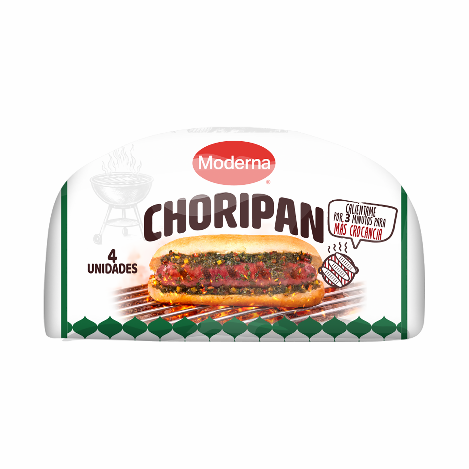 Pan Para Hot Dog Y Choripán MODERNA 320 G