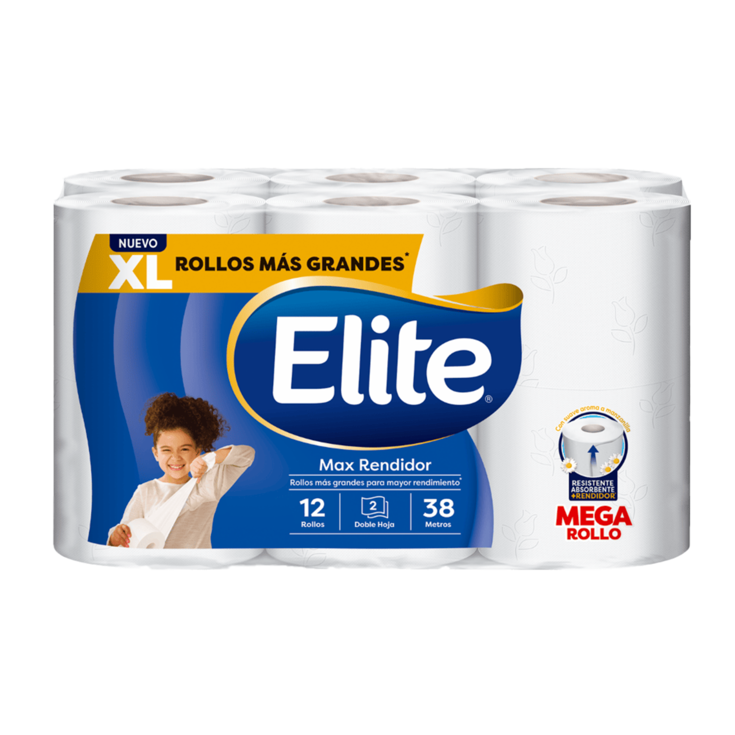 Papel Higiénico Doble Hoja Max Rendidor XL ELITE 12X38 M