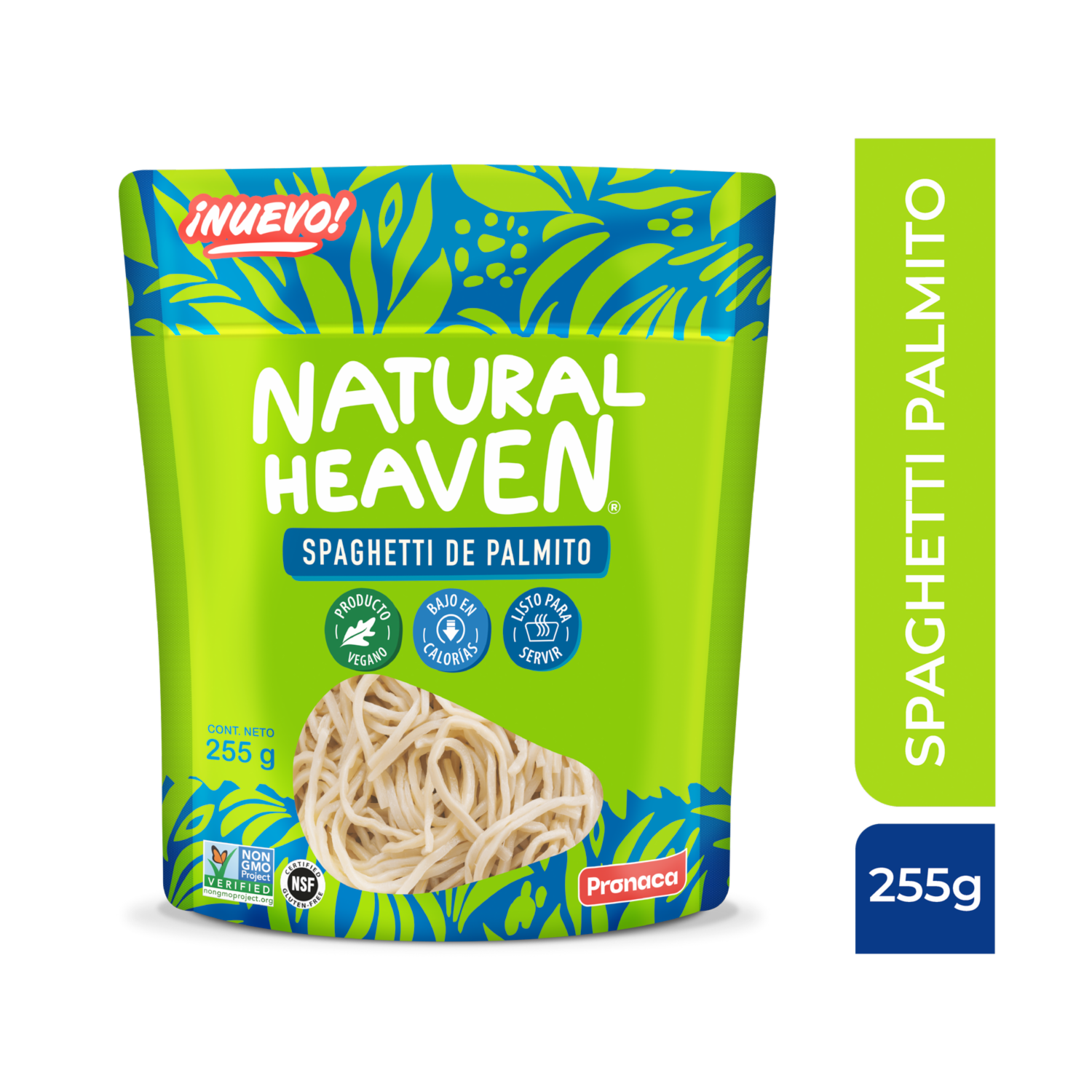 Fideo Spaguetti De Palmito NATURAL HEAVEN 255 G