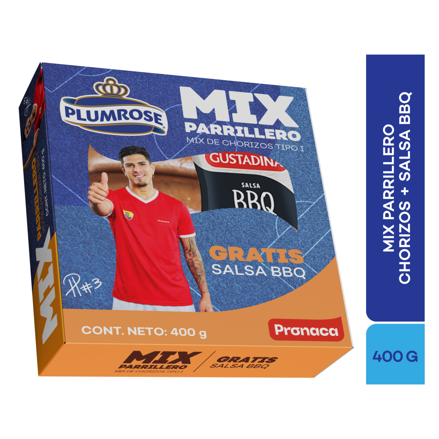 Mix Parrillero Chorizos Tipo 1 + Salsa Bbq Gustadina PLUMROSE 400 G