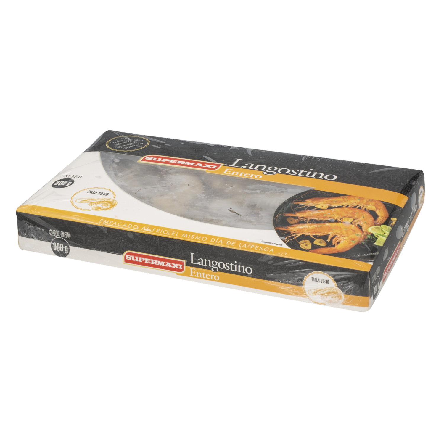 Langostino Entero Jumbo Congelado SUPERMAXI 800 G