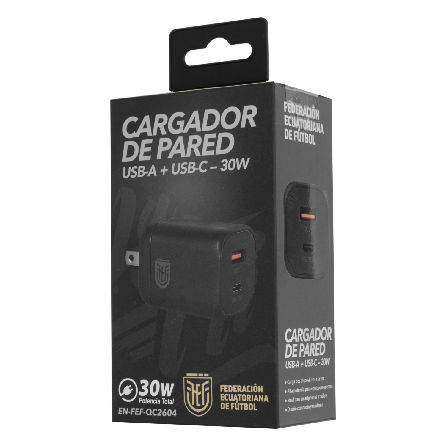 Cargador De Pared Usb A + Usb C FEF 30 W