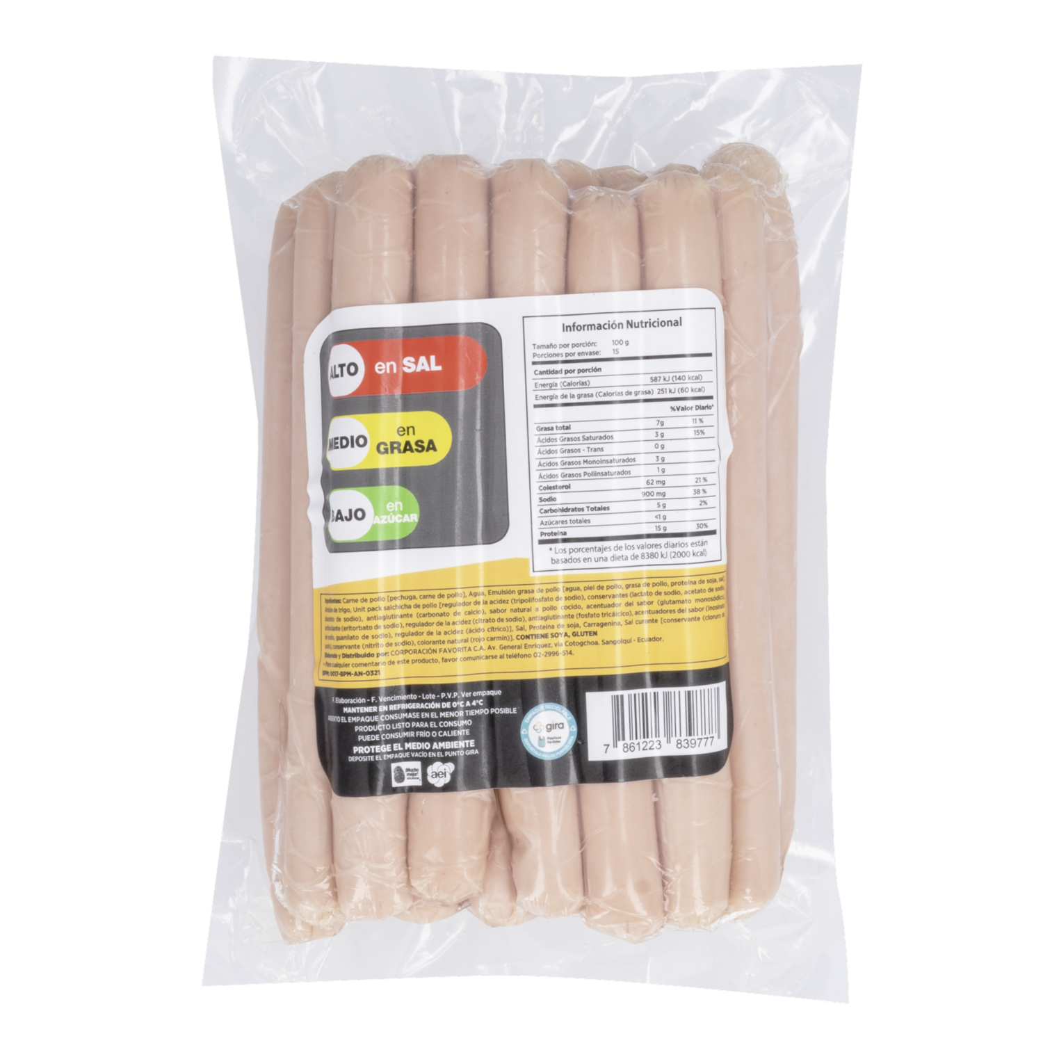 Salchicha De Pollo SMART SELECTION 1500 G