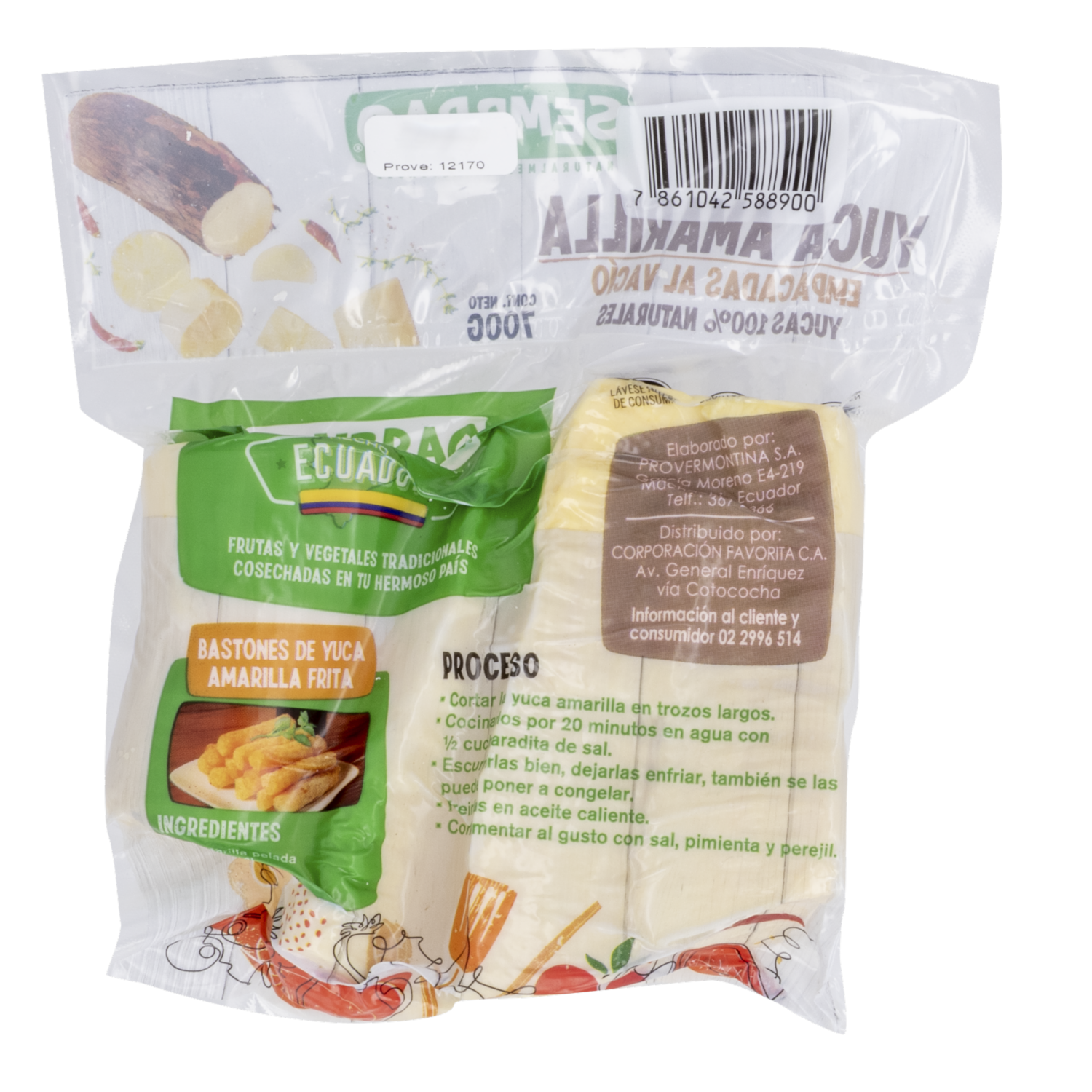 Yuca Amarilla Picada SEMBRAO 700G