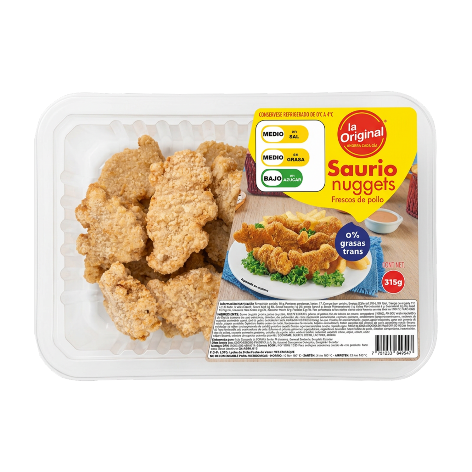 Saurio Nuggets De Pollo Refrigerados LA ORIGINAL 315 G