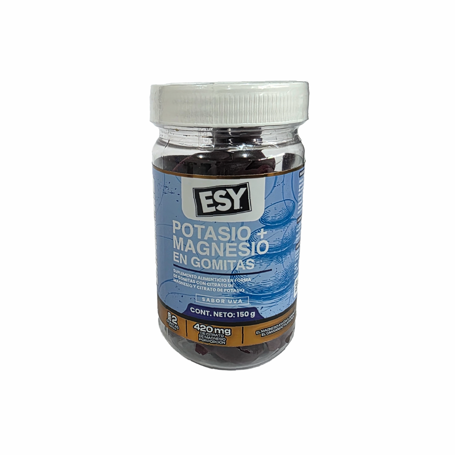 Potasio Y Magnesio Sabor A Uva ESY 150 G