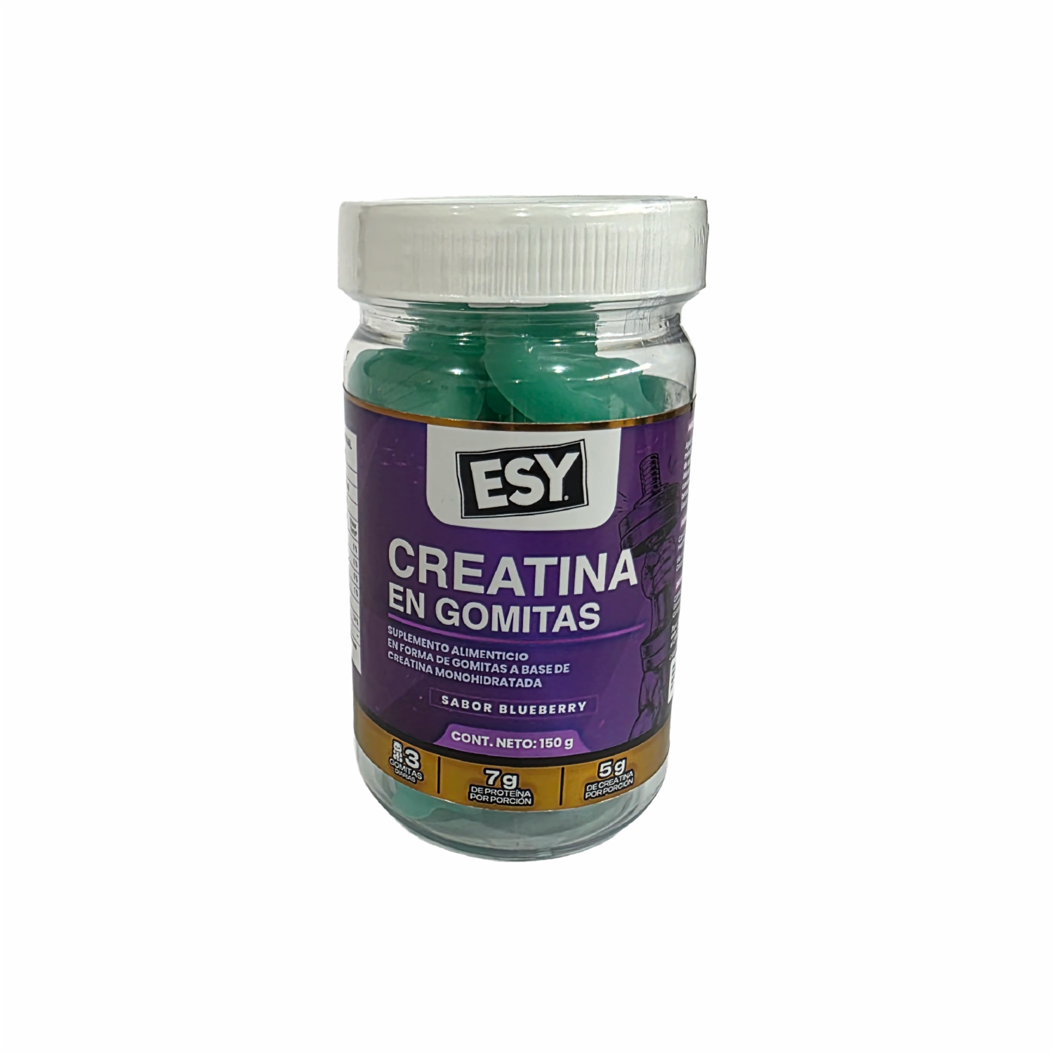 Creatina En Gomitas Sabor A Blueberry ESY 150 G