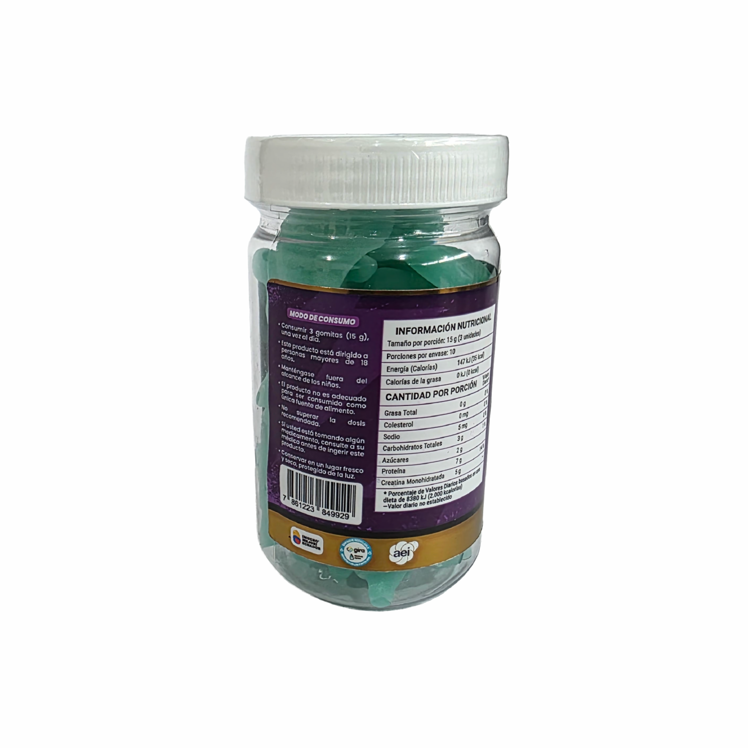 Creatina En Gomitas Sabor A Blueberry ESY 150 G