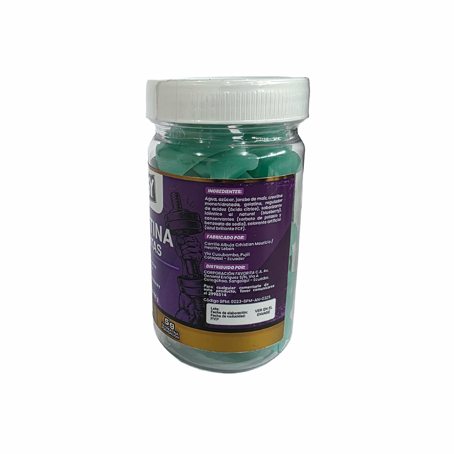 Creatina En Gomitas Sabor A Blueberry ESY 150 G