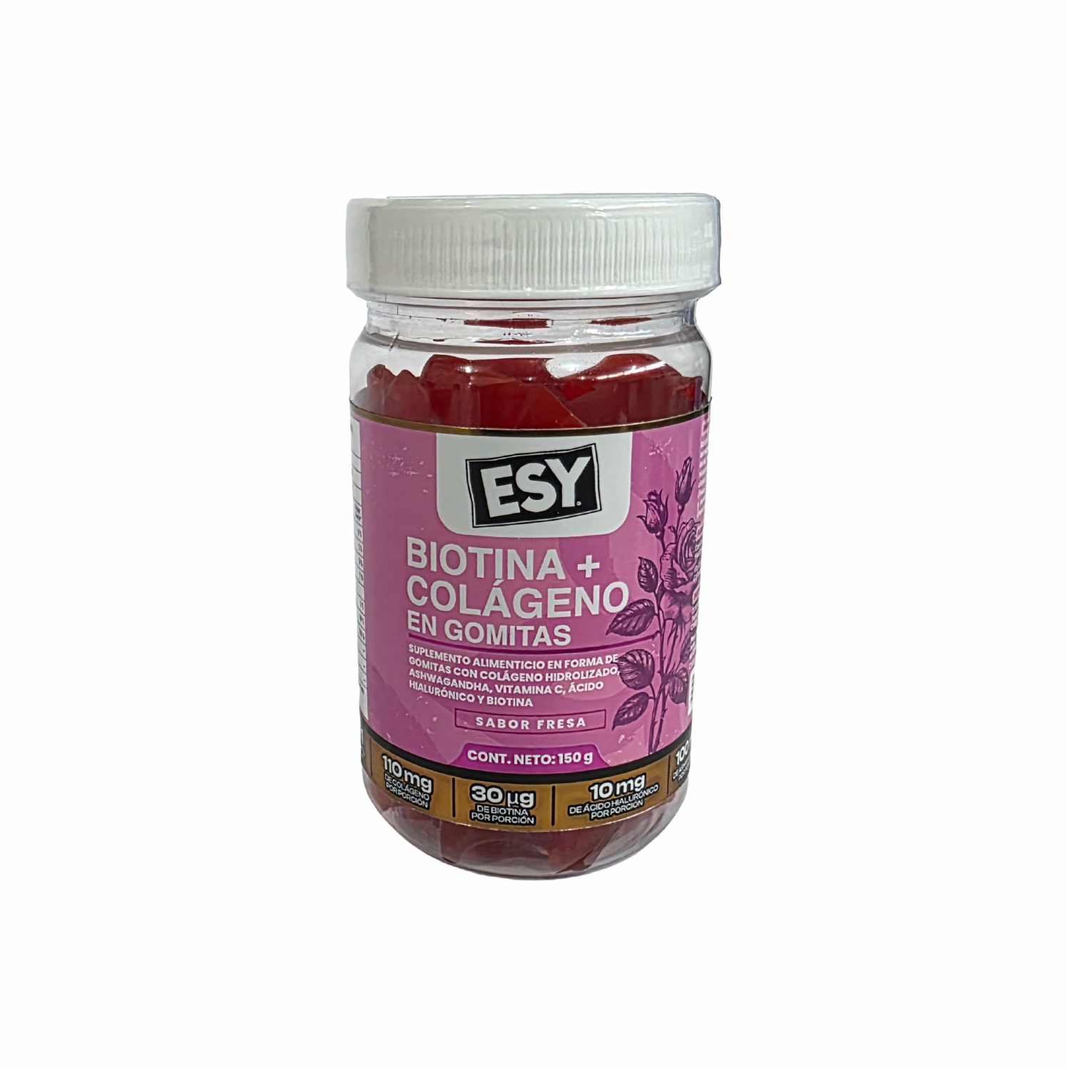 Biotina Y Colágeno Sabor A Fresa ESY 150 G