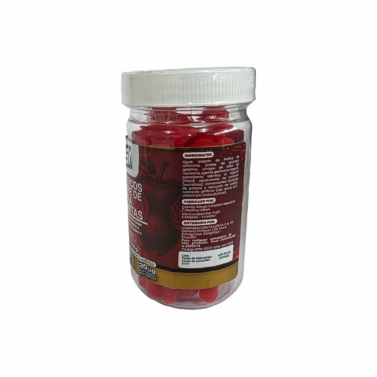 Gomitas Prebióticas Vinagre De Manzana Sabor Fresa ESY 150 G