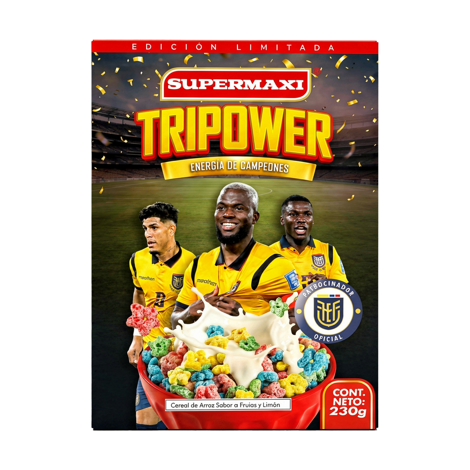 Cereal De Arroz Tripower Sabor A Frutas Y Limon SUPERMAXI 230 G