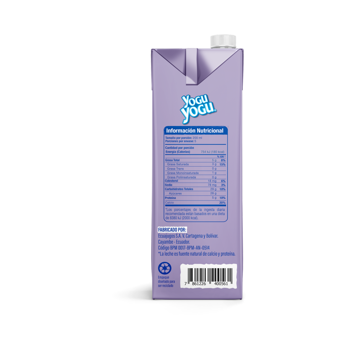 Bebida De Yogurt Sabor A Mora YOGU YOGU 1 L
