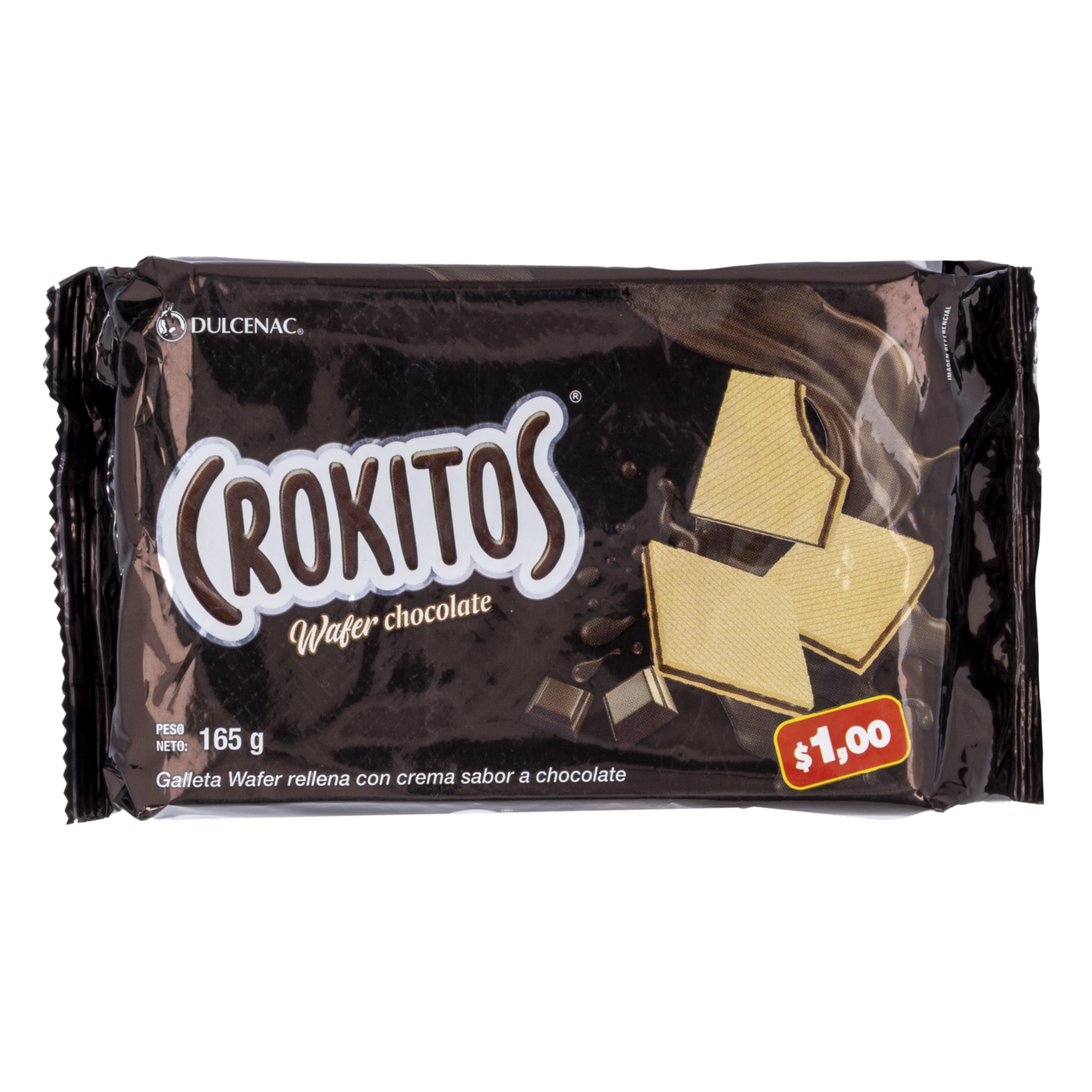 Galletas Dulces Wafer De Chocolate CROKITOS 165 G