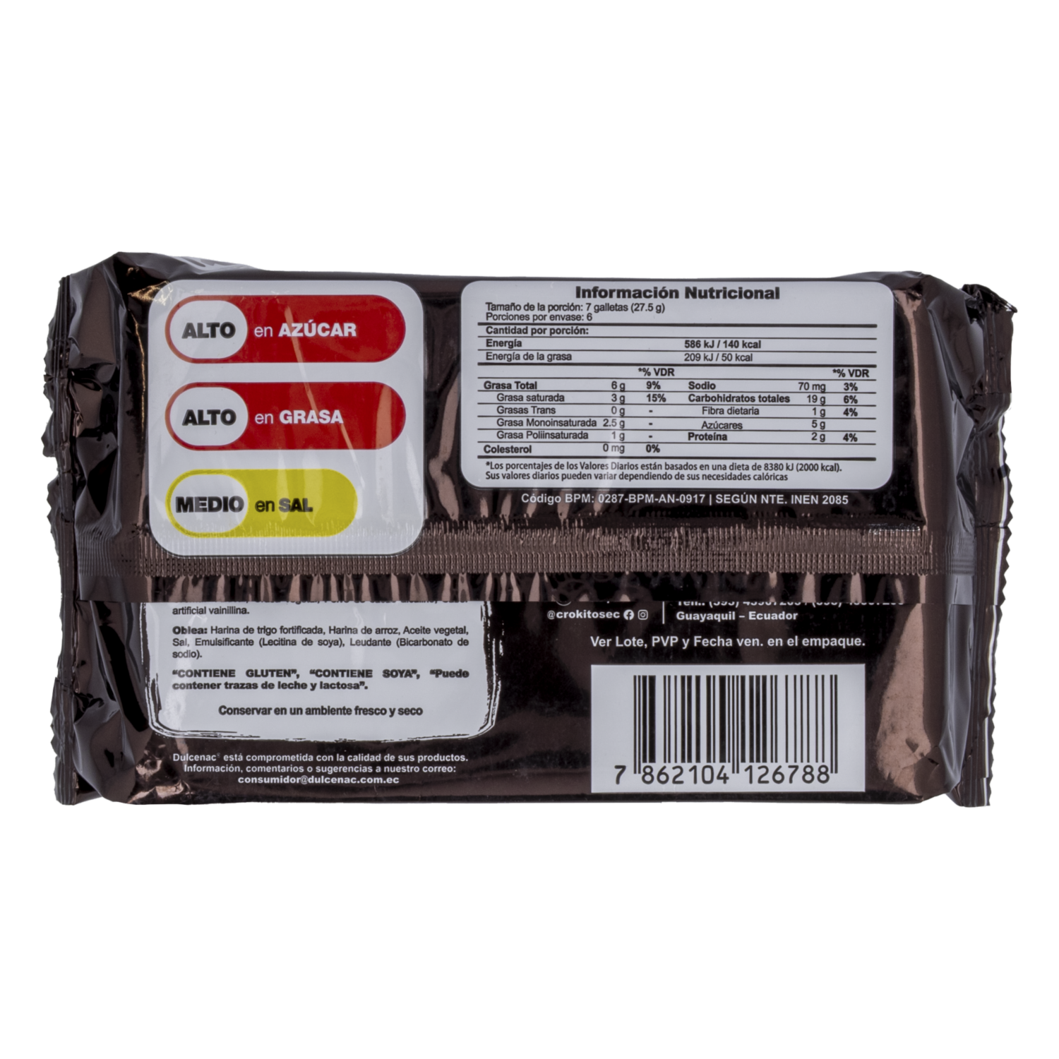 Galletas Dulces Wafer De Chocolate CROKITOS 165 G