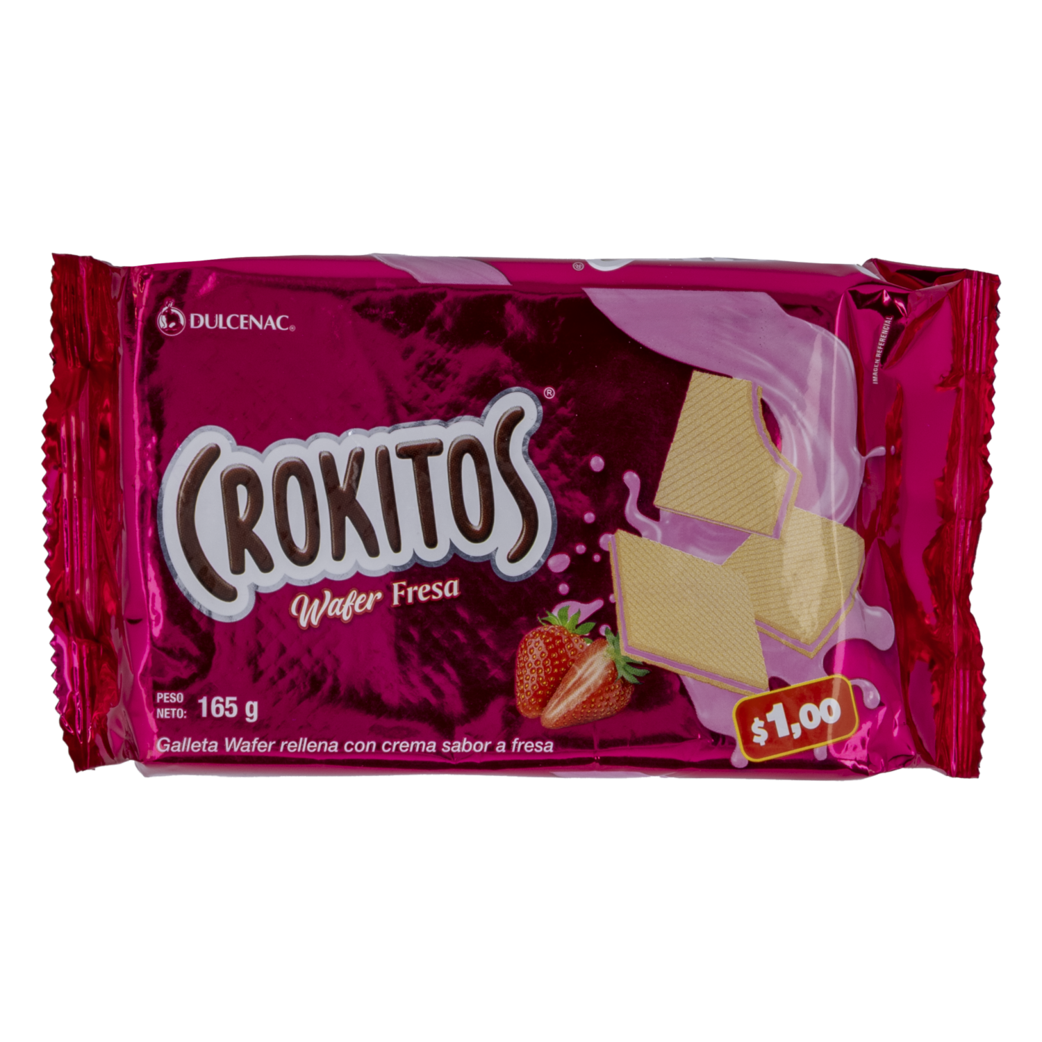 Galletas Dulces Wafer De Fresa CROKITOS 165 G