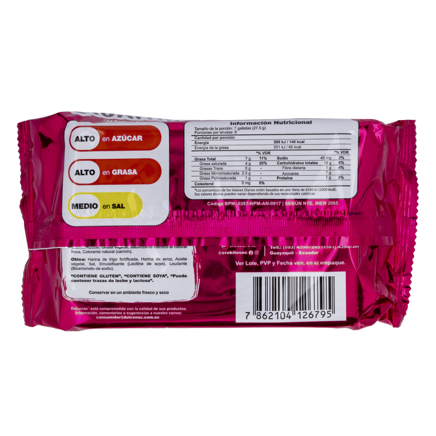 Galletas Dulces Wafer De Fresa CROKITOS 165 G