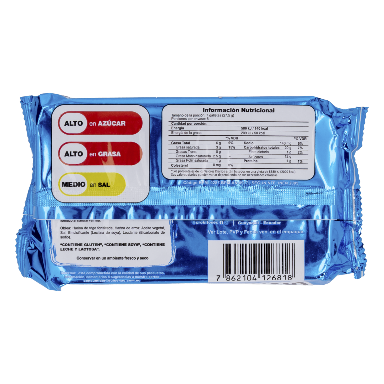 Galletas Dulces Wafer Vainilla CROKITOS 165 G