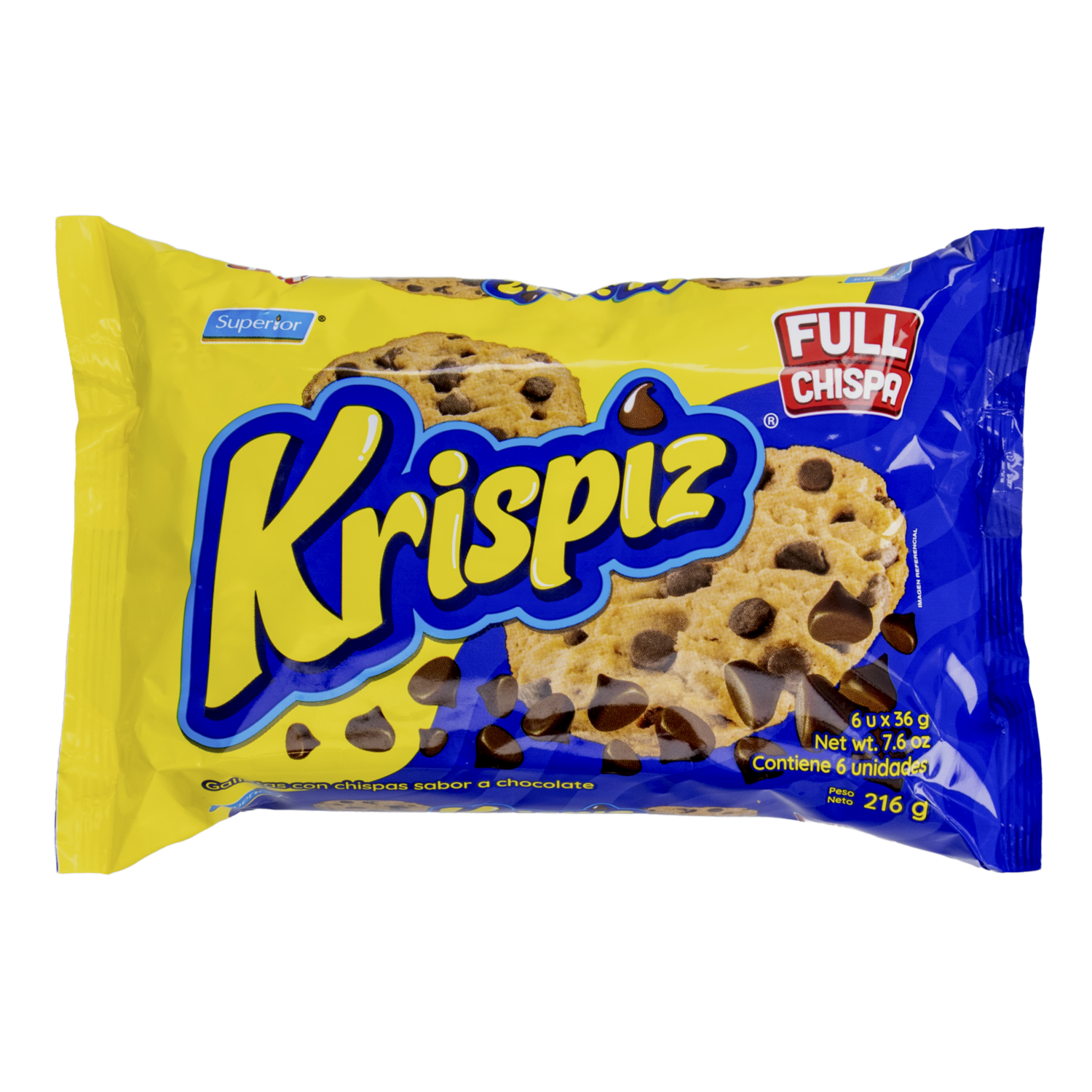 Galletas Dulces Con Chispas De Chocolate KRISPIZ 216 G