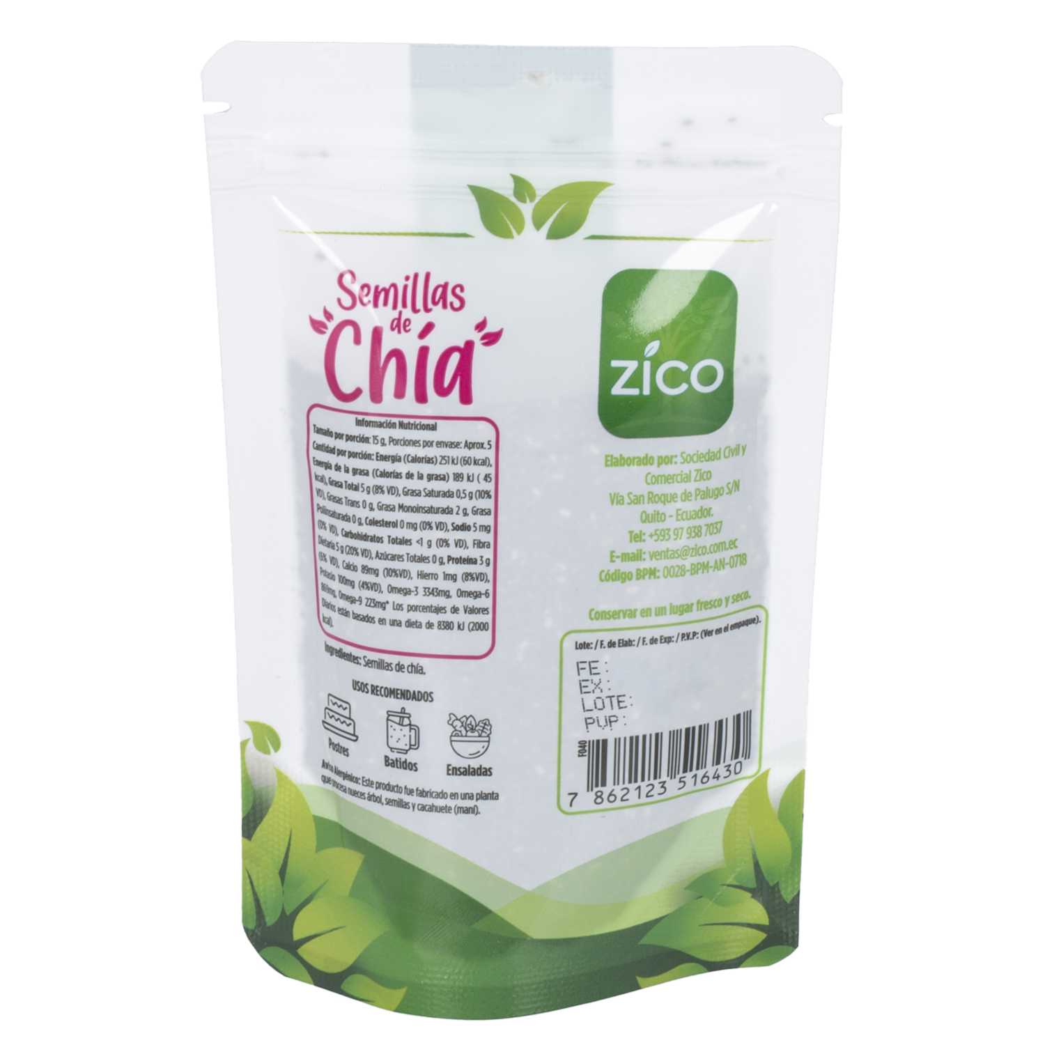 Semillas De Chia Naturales KARAY 80 G