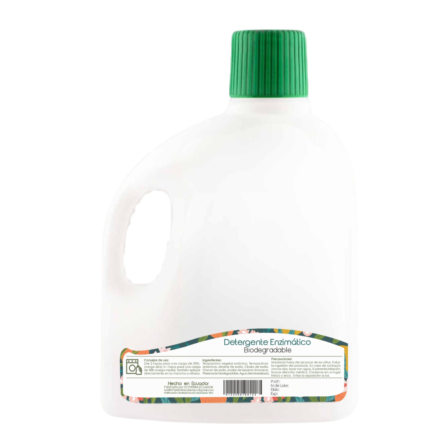 Detergente Líquido Enzimático Biodegradable ECOTERRA 1 Galón
