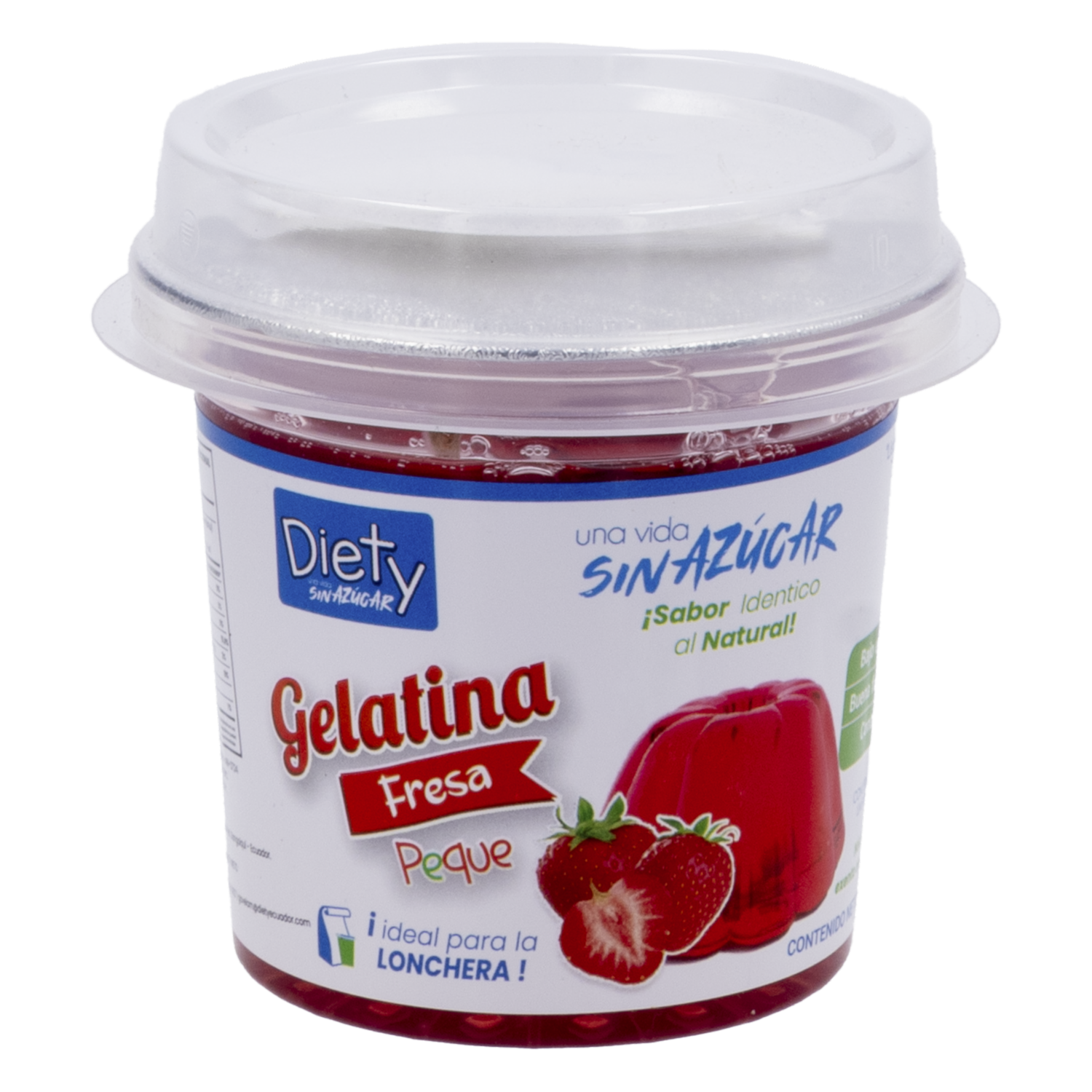 Postre De Gelatina Sin Azúcar Sabor A Fresa DIETY 12 G