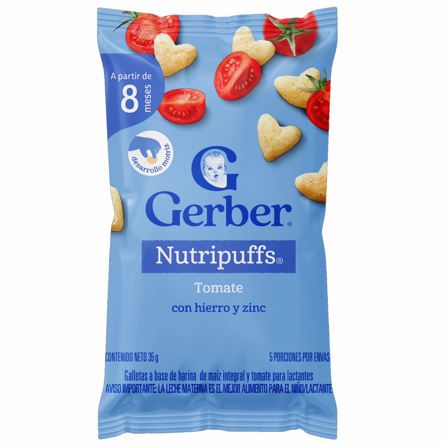 Snack Para Bebé Sabor A Tomate Nutripuffs GERBER 35 G
