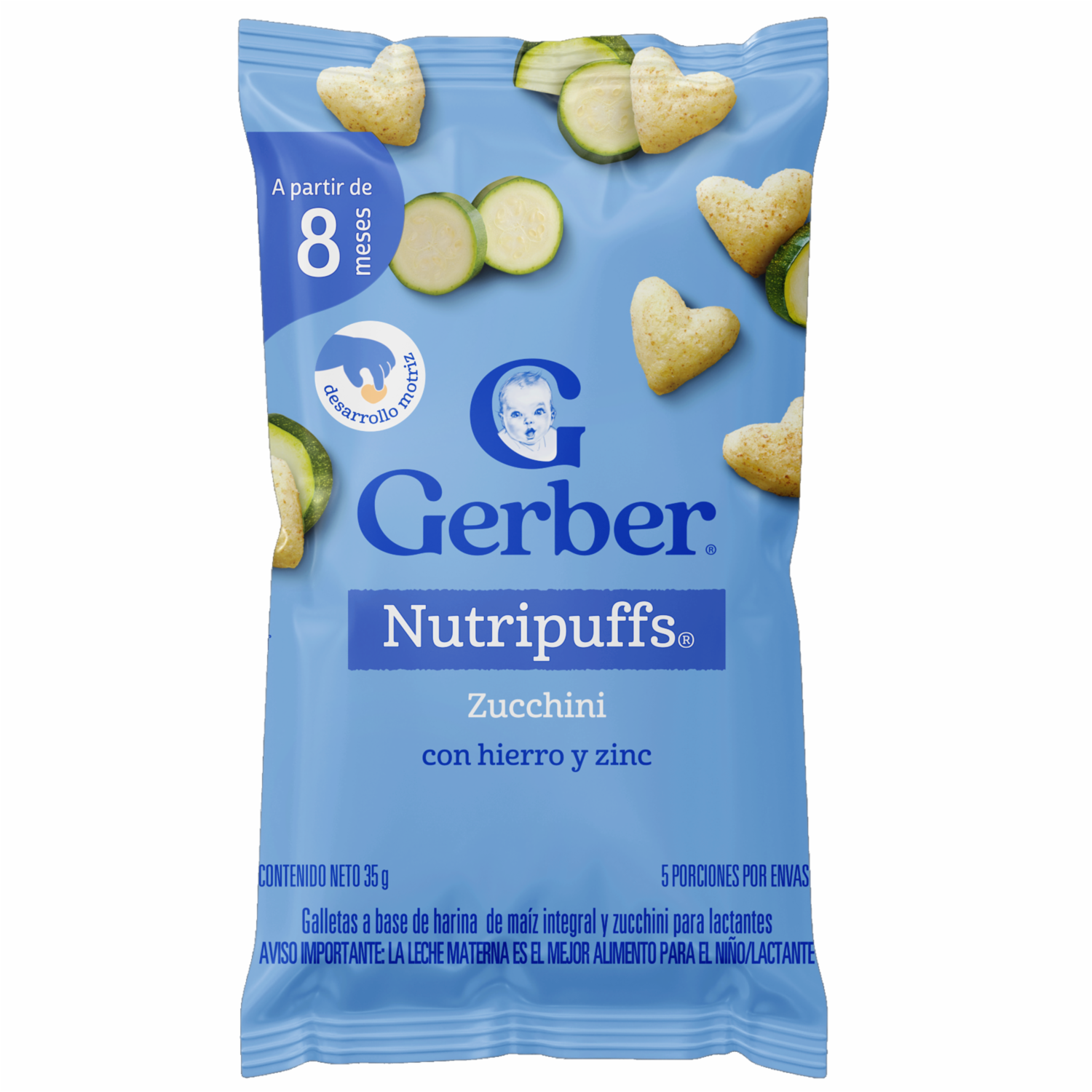 Snack Para Bebé Sabor A Zucchini Nutripuffs GERBER 35 G