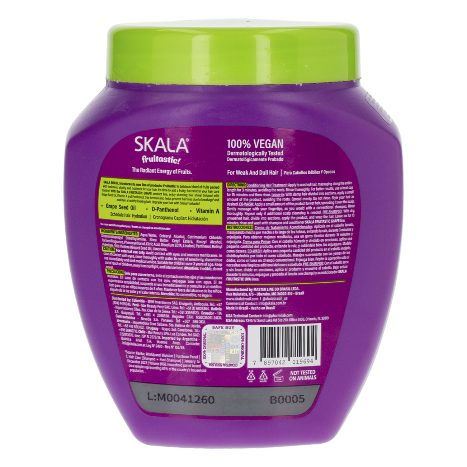 Tratamiento Capilar Grape Fantastic! 2 En 1 SKALA BRASIL 1 000 G