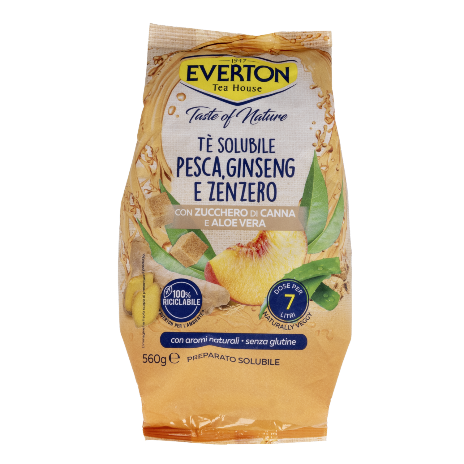 Té Soluble Ginseng Y Durazno EVERTON 560 G