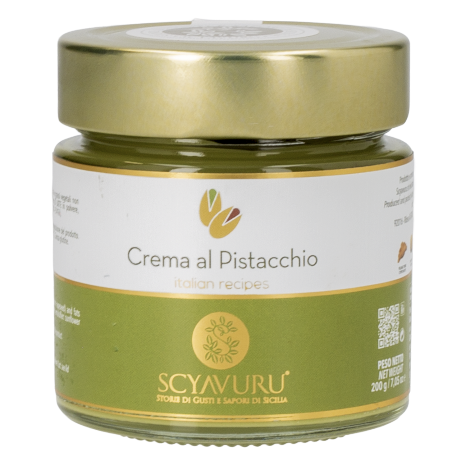 Crema De Pistacho Italiana Untable 25% SCYAVURU 200 G