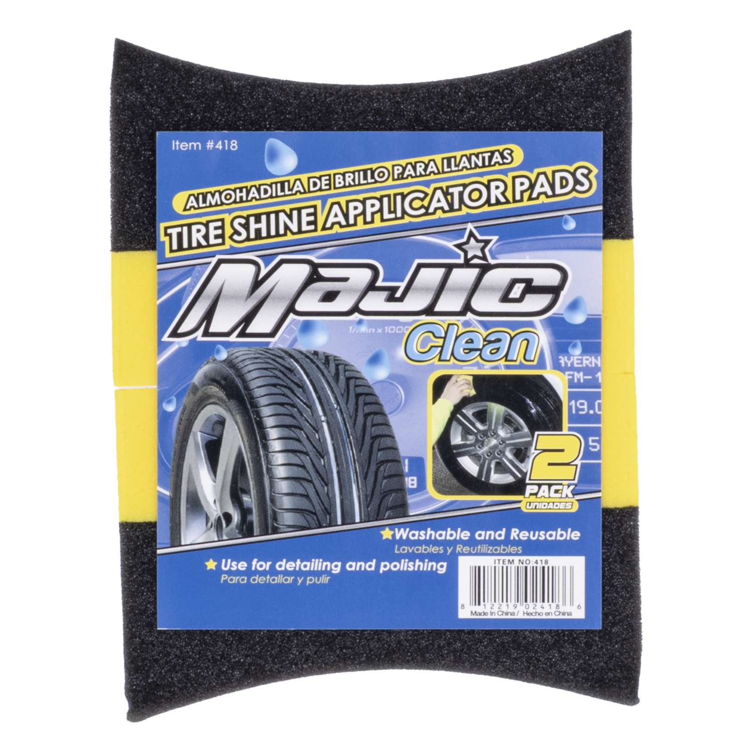 Almohadillas De Brillo Para Llantas MAJIC 2 Pack