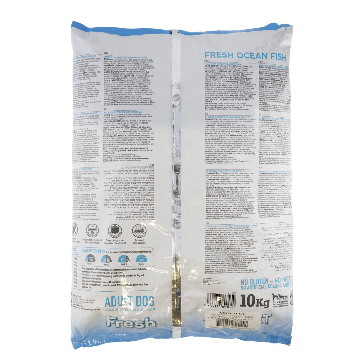 Comida Para Perro Sabor A Carne De Pescado ARQUIVET 10 Kg